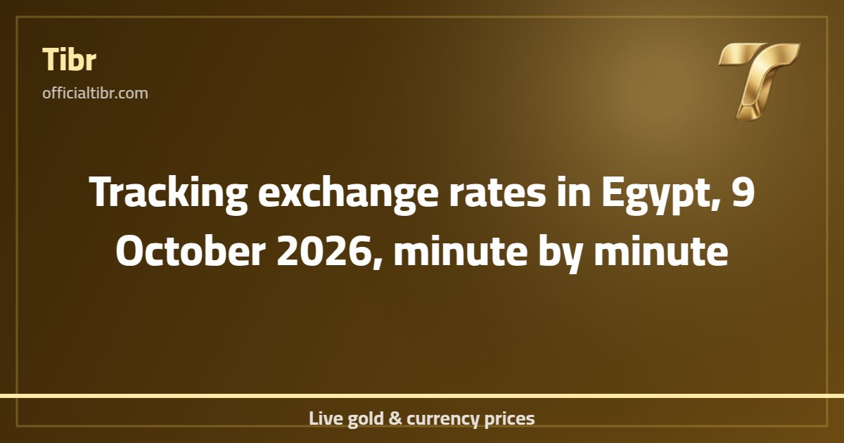 Tracking exchange rates in Egypt, 9 October 2026, minute by minute